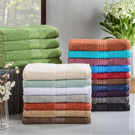 Superior EF-BATH IV Eco-Friendly 100 Percent Ringspun Cotton Bath Towel Set - Ivory; 4 Pieces